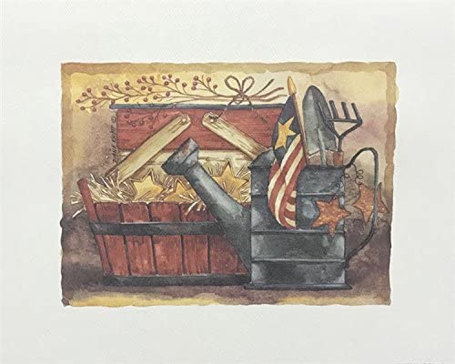 img1 WATER CAN WITH FLAG - 8x10 Inch - Image 1