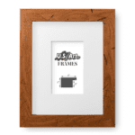 White Matted, Distressed Oak Picture Frame - 1 Inch