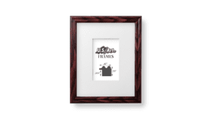 White Matted, Cherry Picture Frame - 0.75 Inch