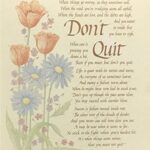 DON'T QUIT II - 8x10 Inch