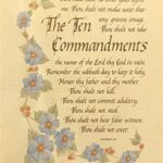 THE TEN COMMANDMENTS ( EXODUS 20 ) - 8x10 Inch