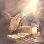 PRAYING HANDS & BREAD - 8x10 Inch