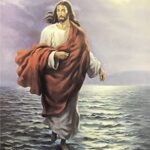 JESUS WALKING ON WATER - 8x10 Inch