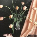 PEACH TULIPS - 8x10 Inch