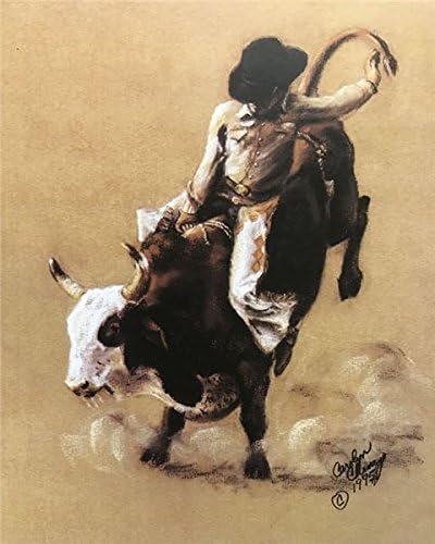 img1 COWBOY & BULL - 8x10 Inch - Image 1