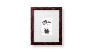 White Matted, Cherry Picture Frame - 0.75 Inch