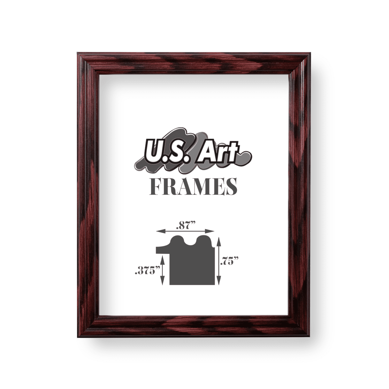 White Matted, Cherry Picture Frame - 0.75 Inch - Image 2