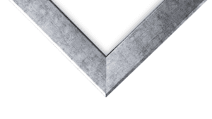 White Matted, Distressed Silver Picture Frame - 1 Inch - Image 2