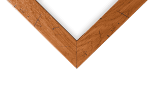 White Matted, Distressed Oak Picture Frame - 1 Inch - Image 2