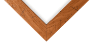 White Matted, Distressed Oak Picture Frame - 1 Inch - Image 2