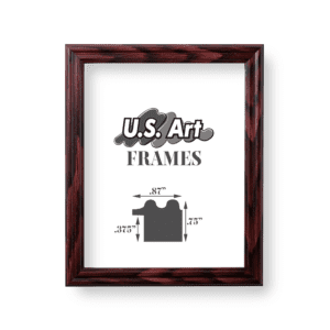 White Matted, Cherry Picture Frame - 0.75 Inch - Image 2