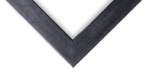 White Matted, Distressed Grey Picture Frame - 1 Inch - Image 2