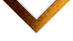 White Matted, Brushed Copper Picture Frame - 1 Inch - Image 2