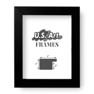 White Matted, Black Picture Frame - 1 Inch - Image 2