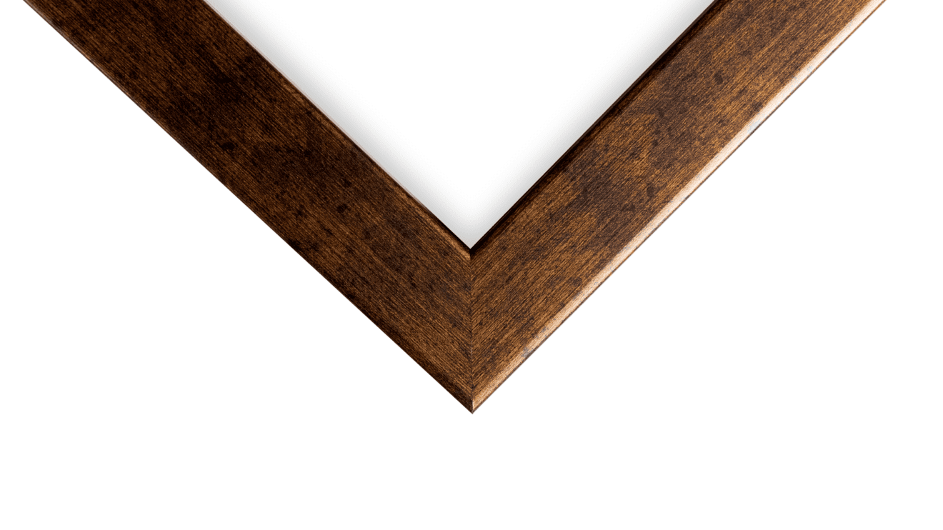 White Matted, Distressed Bronze Picture Frame - 1 Inch - Image 2