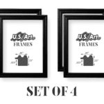 Set of 4 - Black Picture Frame for Wall, .75 inch (4x6 - 24x36)