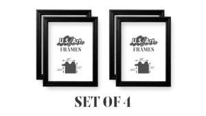 Set of 4 - Black Picture Frame for Wall, .75 inch (4x6 - 24x36)