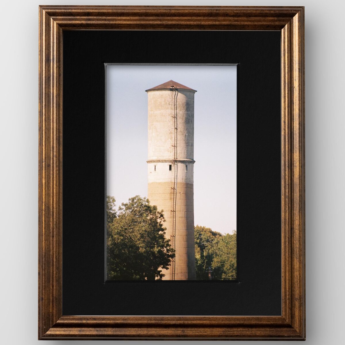 il_fullxfull.6393028352_gh5c.jpg Vintage Rustic Bronze 8x10 Frame Matted to 5x7 for Wall Solid Wood Picture Frame with UV Blocking Plexiglass and Preinstalled Hangers - Image 2