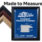 Custom Frame Beveled Solid Wood Custom Picture Frame with Preinstalled Vertical & Horizontal Hangers and UV-blocking Plexiglass 10+ Colors