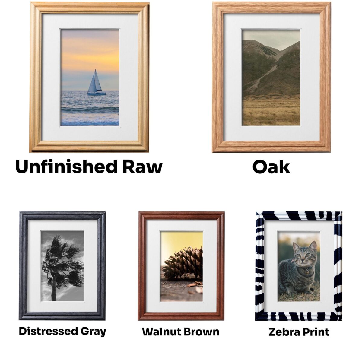 il_fullxfull.6758100805_j6fa.jpg 11x14 Wood Picture Frame Matted to 8x10 in 15+ Colors for Wall Decor, UV Blocking Plexiglass Preinstalled Vertical and Horizontal Hangers - Image 5
