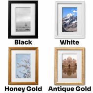 11x14 Wood Picture Frame Matted to 8x10 in 15+ Colors for Wall Decor, UV Blocking Plexiglass Preinstalled Vertical and Horizontal Hangers - Image 2