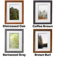 11x14 Wood Picture Frame Matted to 8x10 in 15+ Colors for Wall Decor, UV Blocking Plexiglass Preinstalled Vertical and Horizontal Hangers - Image 4