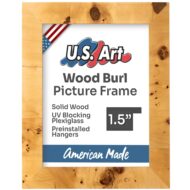 Vintage Rustic Wood Burl Picture Frame Farmhouse Decor Solid Wood Frames with UV Blocking Plexiglass and Preinstalled Hangers for Wall Decor - Image 2
