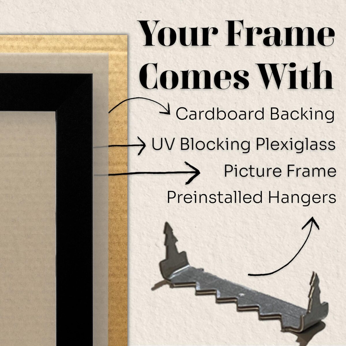 il_fullxfull.6811974402_ktbl.jpg Vintage Rustic Wood Burl Picture Frame Farmhouse Decor Solid Wood Frames with UV Blocking Plexiglass and Preinstalled Hangers for Wall Decor - Image 6