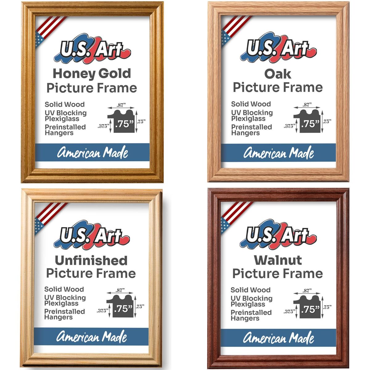 il_fullxfull.6833880588_j50g.jpg Diamond Art Frames, Solid Wood Custom Picture Frames in 15+ Colors for Diamond Art with Preinstalled Hangers &; UV Blocking Plexiglass - Image 5