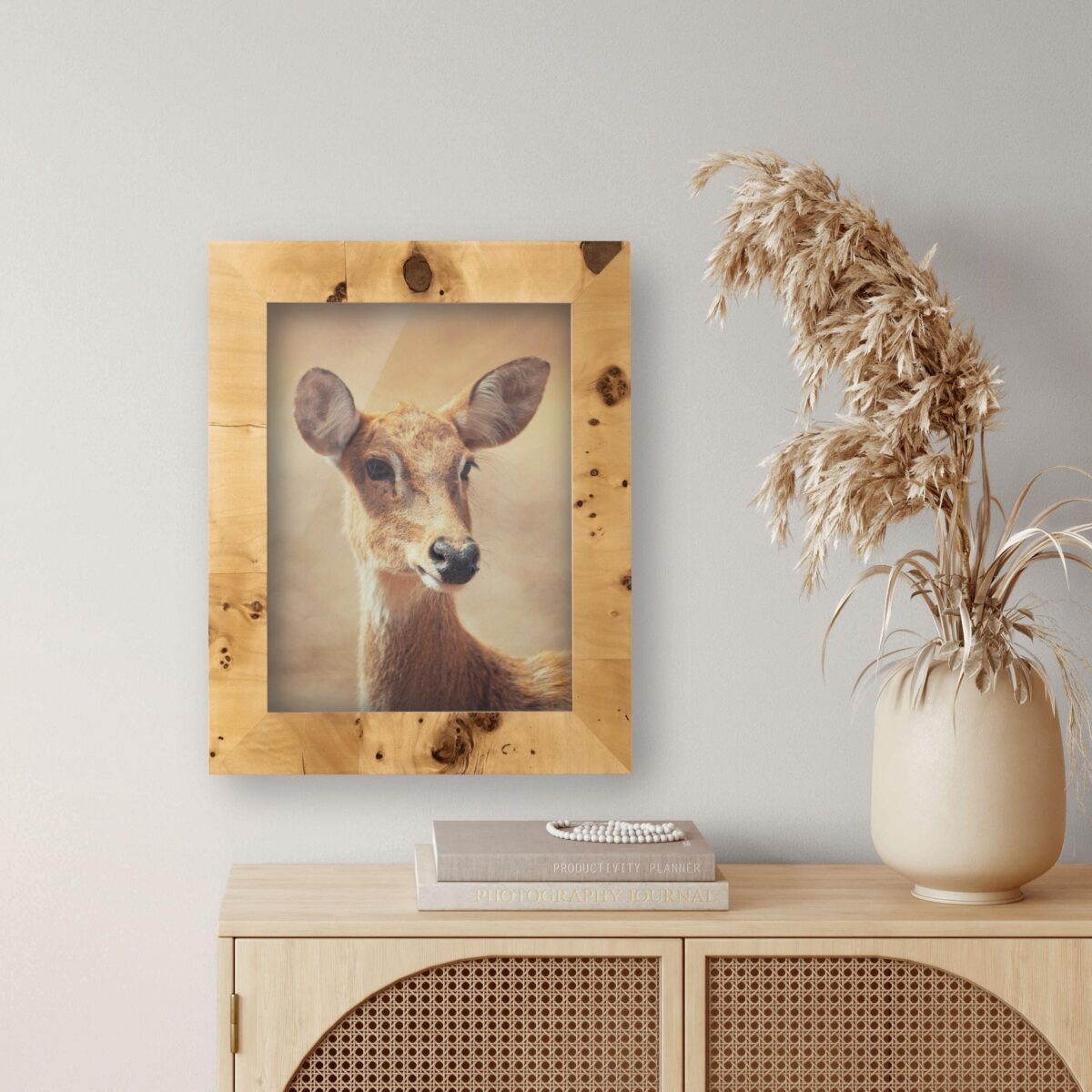 il_fullxfull.6859994907_cpql.jpg Vintage Rustic Wood Burl Picture Frame Farmhouse Decor Solid Wood Frames with UV Blocking Plexiglass and Preinstalled Hangers for Wall Decor - Image 4