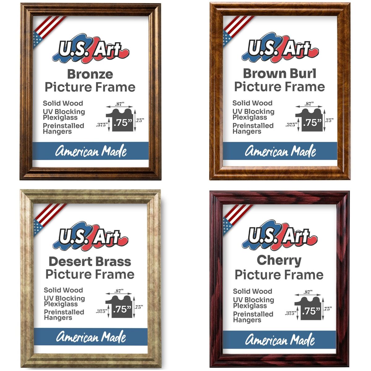 il_fullxfull.6881856265_3r7n.jpg Diamond Art Frames, Solid Wood Custom Picture Frames in 15+ Colors for Diamond Art with Preinstalled Hangers &; UV Blocking Plexiglass - Image 3