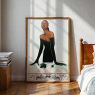 Ivy by Gerald Ivey, Alpha Kappa Alpha AKA Sorority Art Print, 1908 Pink and Green, 24x36 Print Poster for HBCU Graduate, Gifts for Sister
