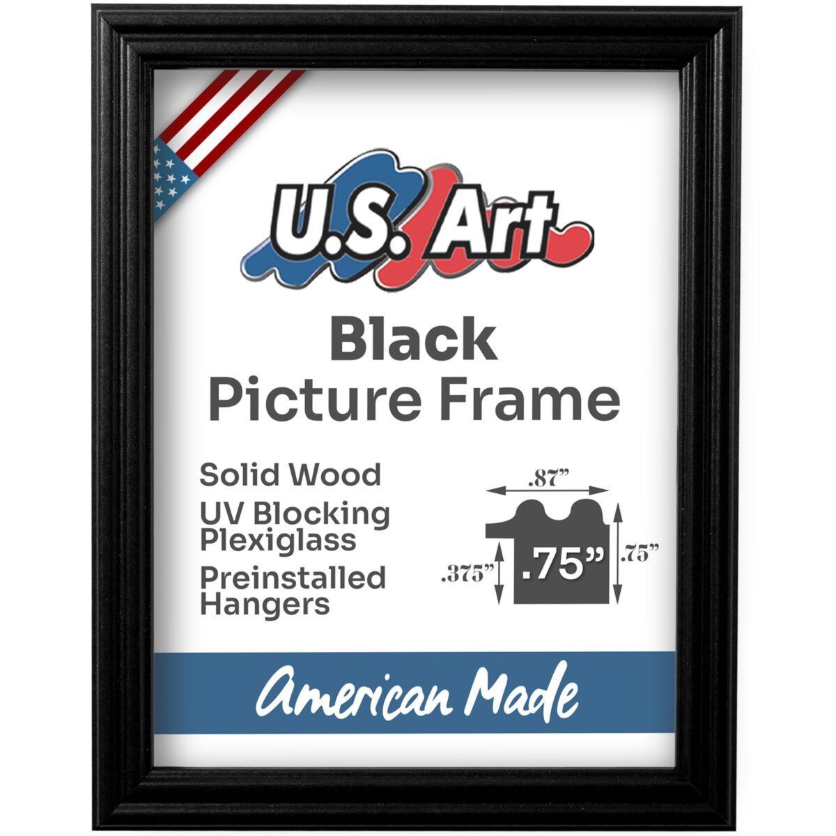 Made to Measure Frame Custom Frame Solid Wood Custom Size Frame for Wall Art 15+ Colors with Preinstalled Hangers & UV-blocking Plexiglass - Image 5