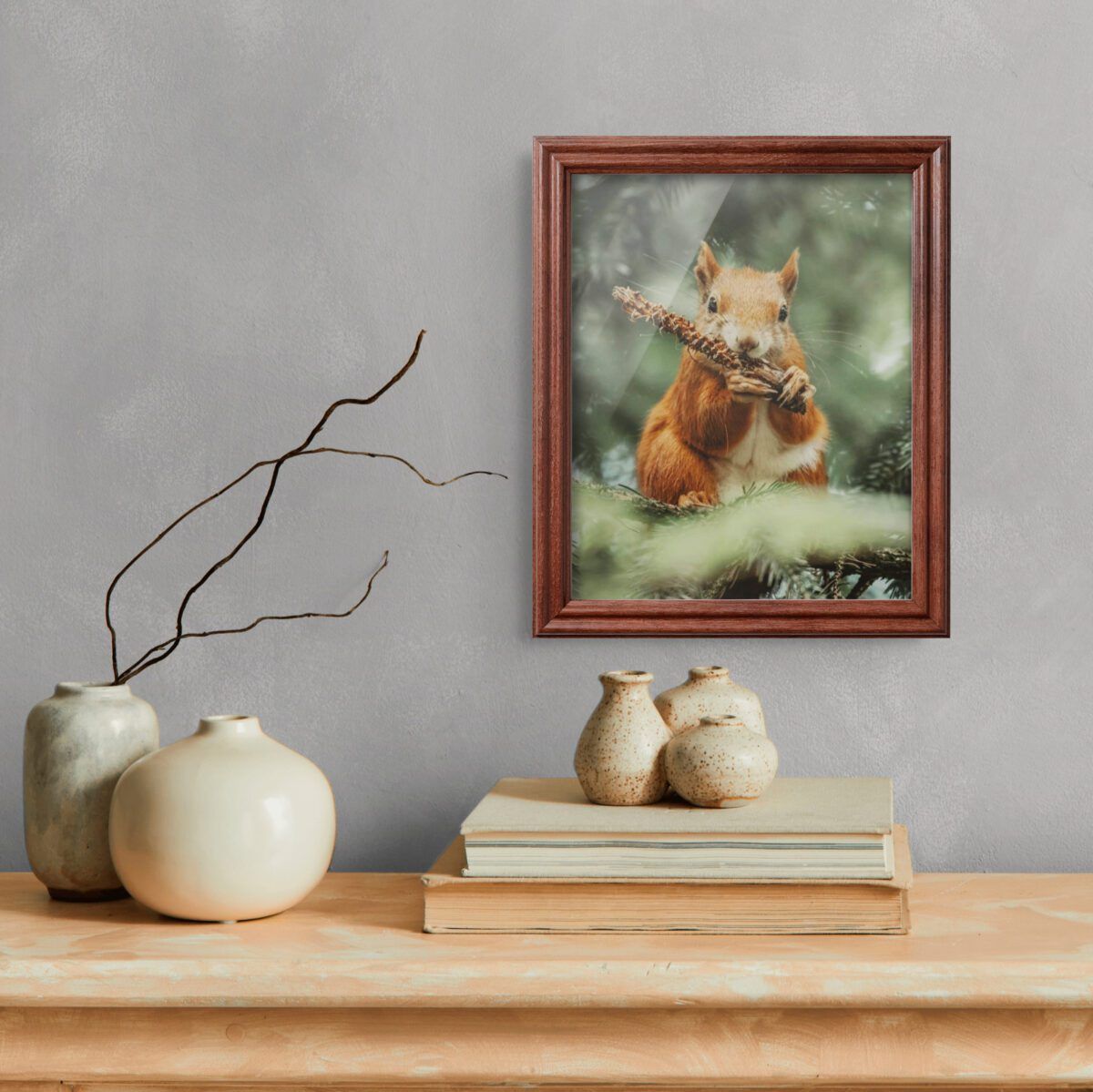 75_WLNT .75 inch Walnut Brown Solid Wood Picture Frame - Image 4