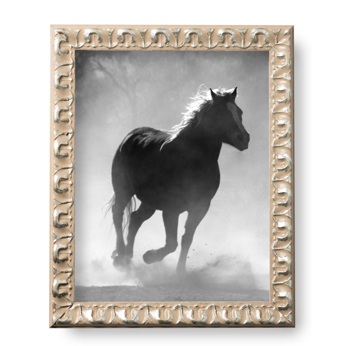 il_fullxfull.6308437303_jy3k.jpg Horseshoe Silver Picture Frame .9 Inch Silver Decorative Wall Frame Vintage Horseshoe Design Classic Silver Photo Frame - Image 1
