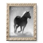 Horseshoe Silver Picture Frame .9 Inch Silver Decorative Wall Frame Vintage Horseshoe Design Classic Silver Photo Frame