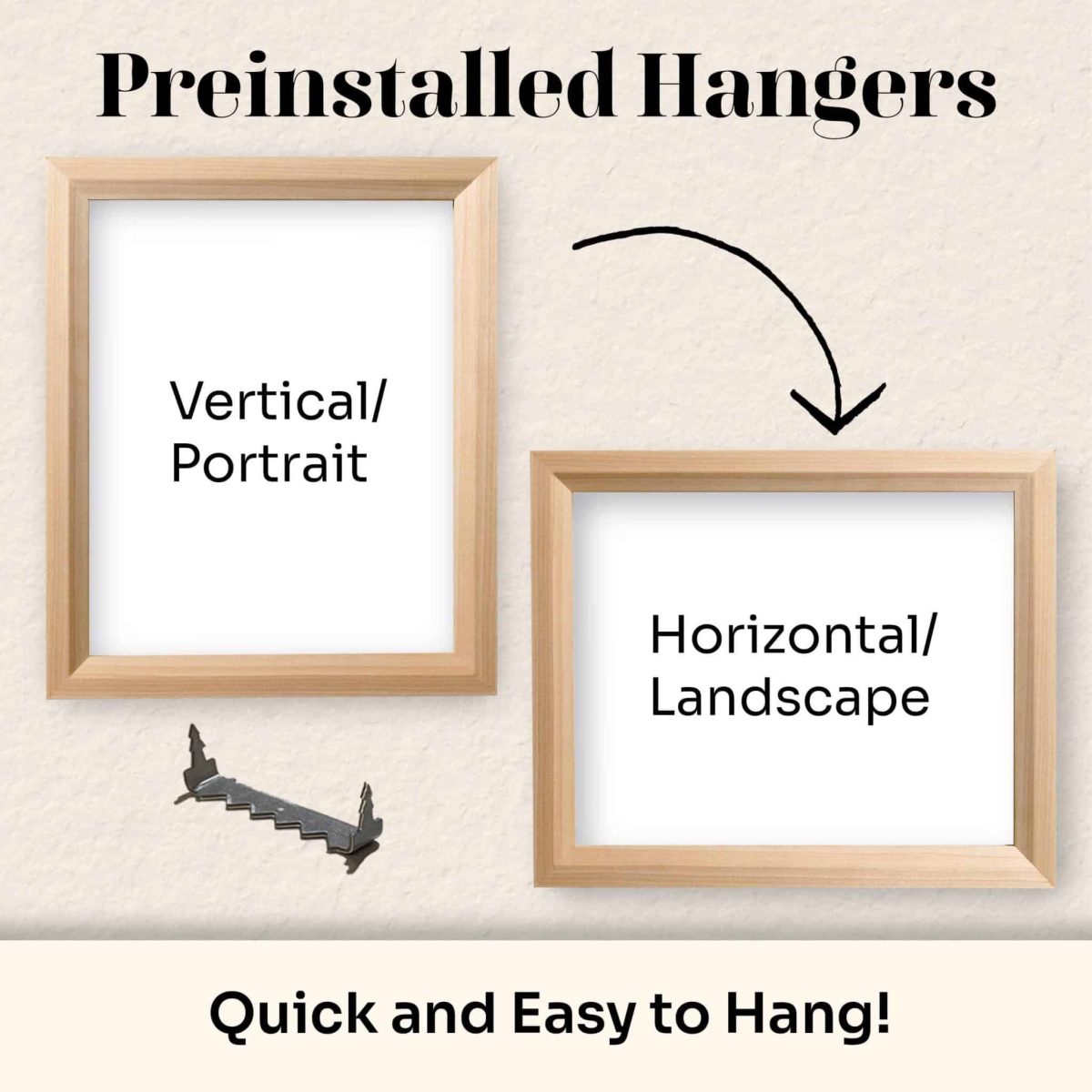 .75" Custom Solid Wood Frame for Wall Art 15+ Colors with Preinstalled Hangers & UV-blocking Plexiglass - Image 23
