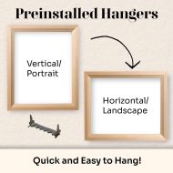 .75" Custom Solid Wood Frame for Wall Art 15+ Colors with Preinstalled Hangers & UV-blocking Plexiglass - Image 23