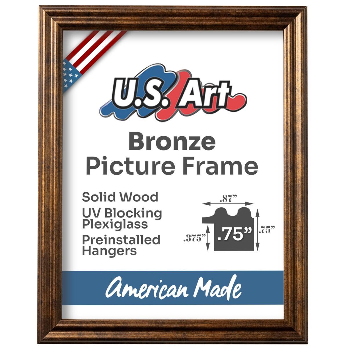Made to Measure Frame Custom Frame Solid Wood Custom Size Frame for Wall Art 15+ Colors with Preinstalled Hangers & UV-blocking Plexiglass - Image 6