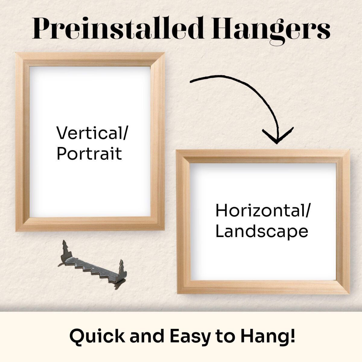 Vintage Rustic Bronze 8x10 Frame Matted to 5x7 for Wall Solid Wood Picture Frame with UV Blocking Plexiglass and Preinstalled Hangers - Image 7