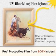 .75" Custom Solid Wood Frame for Wall Art 15+ Colors with Preinstalled Hangers & UV-blocking Plexiglass - Image 22