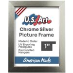 1" Flat Chrome Silver Picture Frame