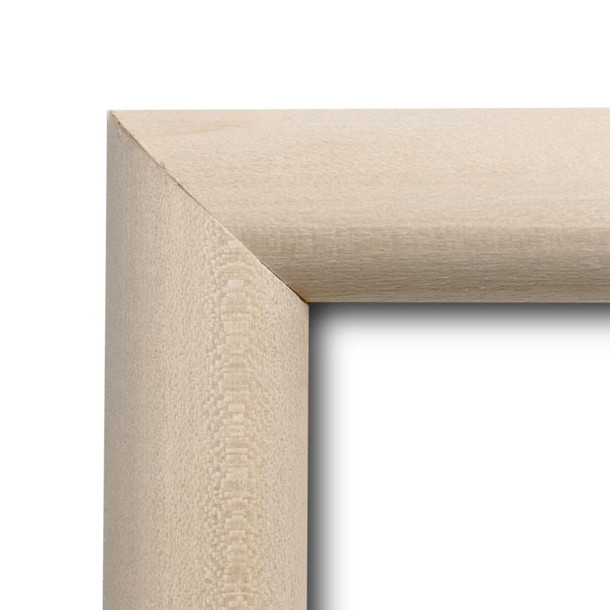 Raw Unfinished .80 Inch Rounded Solid Wood DIY Picture Frame for Wall Decor, Handmade in USA with UV Plexiglass & Hangers - Image 2