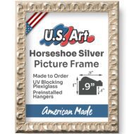 Horseshoe Silver Picture Frame .9 Inch Silver Decorative Wall Frame Vintage Horseshoe Design Classic Silver Photo Frame - Image 2