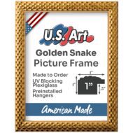 Snake Skin Gold Picture Frame 1 Inch Textured Art Frame Elegant Gold Wall Decor Luxury Photo Display