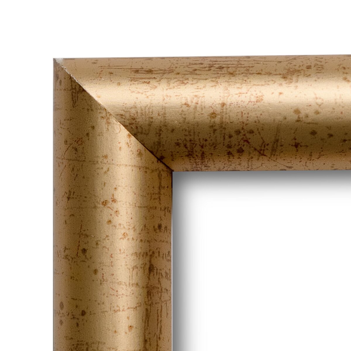 Antique Gold .80 Inch Rounded Solid Wood Picture Frame for Wall Decor, Handmade in USA with UV Plexiglass & Hangers - Image 2