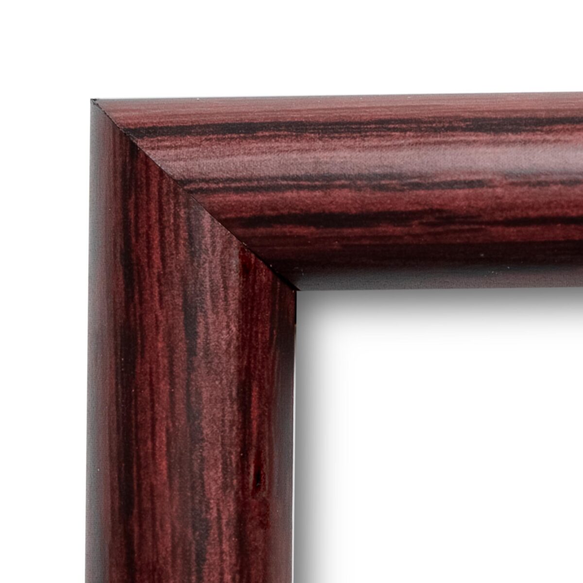 il_fullxfull.6496830185_1ffo.jpg Cherry .80 Inch Rounded Solid Wood Picture Frame for Wall Decor, Handmade in USA with UV Plexiglass & Hangers - Image 2
