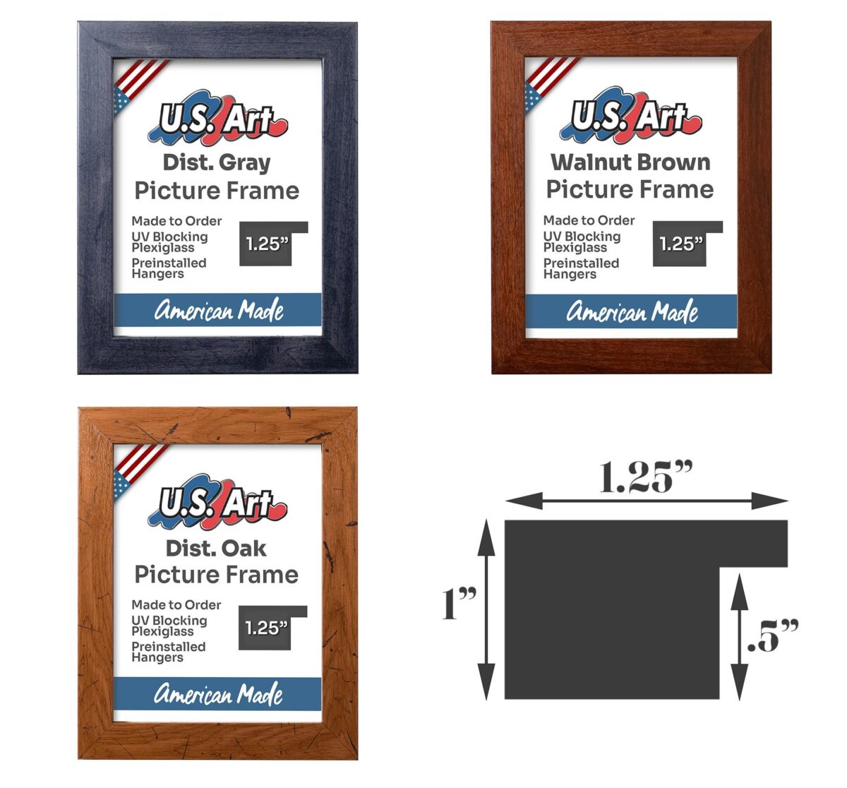 il_fullxfull.6514829754_92cn.jpg Custom 1.25" Flat Frames with Preinstalled Hangers and UV-blocking Plexiglass in 10+ Colors - Image 4