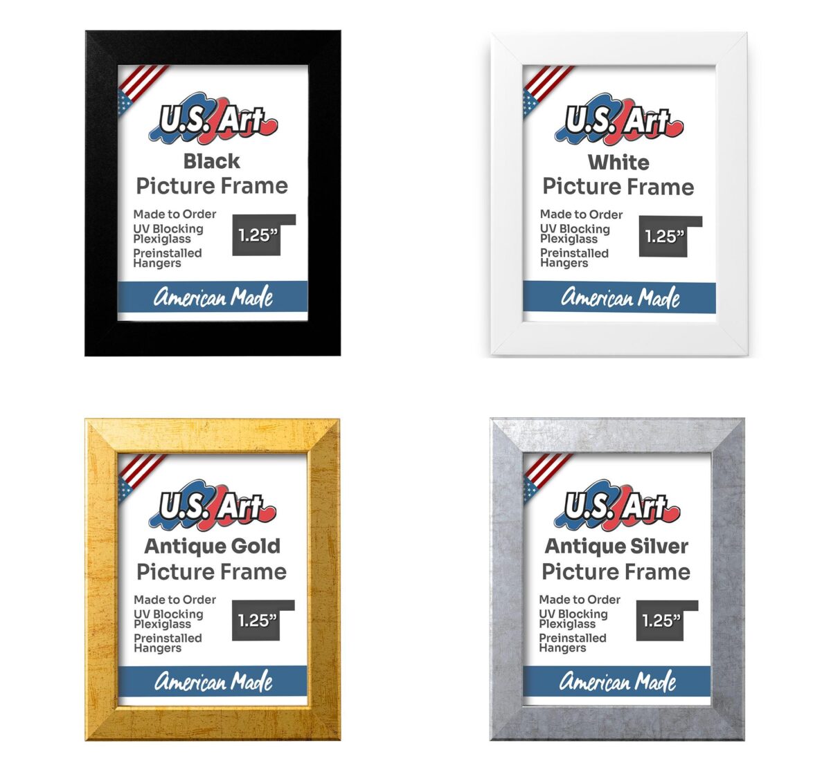 il_fullxfull.6562958333_b4n8.jpg Custom 1.25" Flat Frames with Preinstalled Hangers and UV-blocking Plexiglass in 10+ Colors - Image 2
