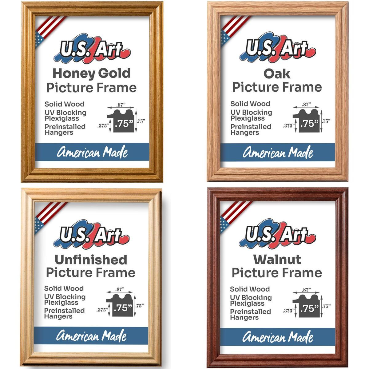 Diamond Art Frames, Solid Wood Custom Picture Frames in 15+ Colors for Diamond Art with Preinstalled Hangers & UV Blocking Plexiglass - Image 5